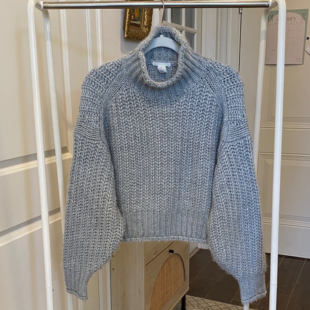 Gray Turtleneck Sweater